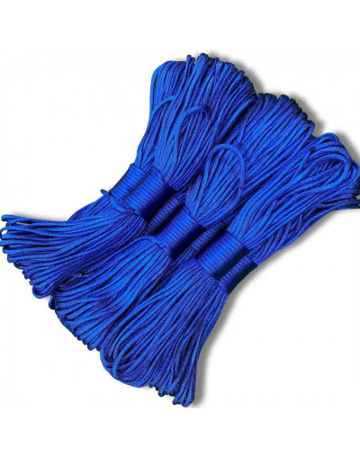 Paracord 550. Núcleo 7 hilos. 4 mm diámetro. AZUL MARINO. Rollo de 100 pies (30,5 metros).