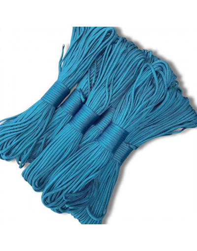 Paracord 550. Núcleo 7 hilos. 4 mm diámetro. AZUL. Rollo de 100 pies (30,5 metros).