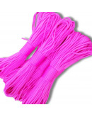 Paracord 550. Núcleo 7 hilos. 4 mm diámetro. ROSADO. Rollo de 100 pies (30,5 metros).