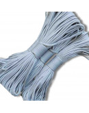 Paracord 550. Núcleo 7 hilos. 4 mm diámetro. GRIS. Rollo de 100 pies (30,5 metros).