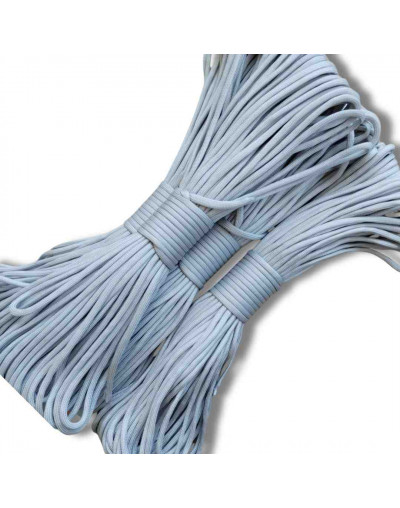 Paracord 550. Núcleo 7 hilos. 4 mm diámetro. GRIS. Rollo de 100 pies (30,5 metros).