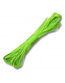 Paracord 550. Núcleo 7 hilos. 4 mm diámetro. VERDE LIMÓN. Rollo de 100 pies (30,5 metros).