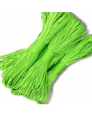 Paracord 550. Núcleo 7 hilos. 4 mm diámetro. VERDE LIMÓN. Rollo de 100 pies (30,5 metros).