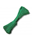 Paracord 550. Núcleo 7 hilos. 4 mm diámetro. VERDE. Rollo de 100 pies (30,5 metros).