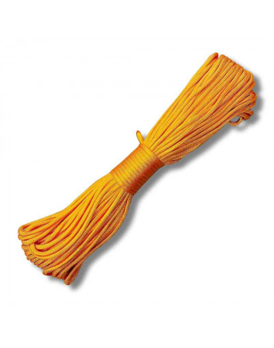 Paracord 550. Núcleo 7 hilos. 4 mm diámetro. NARANJA. Rollo de 100 pies (30,5 metros).