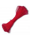 Paracord 550. Núcleo 7 hilos. 4 mm diámetro. ROJO. Rollo de 100 pies (30,5 metros).