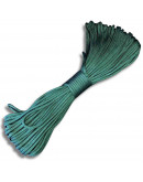 Paracord 550. Núcleo 7 hilos. 4 mm diámetro. VERDE MUSGO. Rollo de 100 pies (30,5 metros).