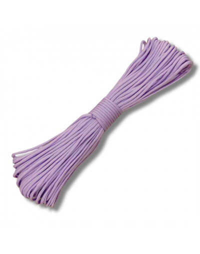 Paracord 550. Núcleo 7 hilos. 4 mm diámetro. LILA. Rollo de 100 pies (30,5 metros).