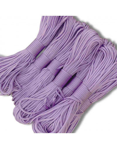 Paracord 550. Núcleo 7 hilos. 4 mm diámetro. LILA. Rollo de 100 pies (30,5 metros).
