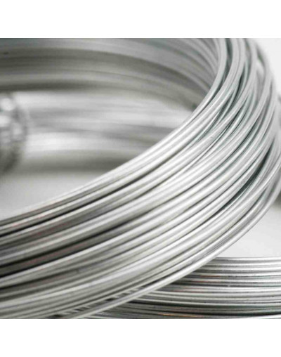 Acero inoxidable 316L. Color plateado. Calibre 18 (1 milímetro diámetro). 1 rollo.