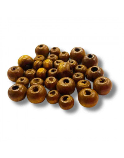 Arce. Color Café Claro. Rondelle. 06 mm diámetro. 2 mm perforación. 100 unidades aproximado.