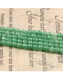 Aventurina Verde. Faceteada. 06 mm diámetro. 1 mm perforación. 60 uds hilo aprox. 1 hilo.