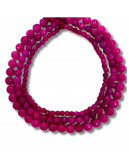Calcedonia. Fuchsia. Faceteada. 04 mm diámetro. 0,8 mm perforación. 90 uds hilo aprox. 1 hilo.