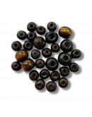 Arce. Color Café Oscuro. Rondelle. 06 mm diámetro. 2 mm perforación. 100 unidades aproximado.