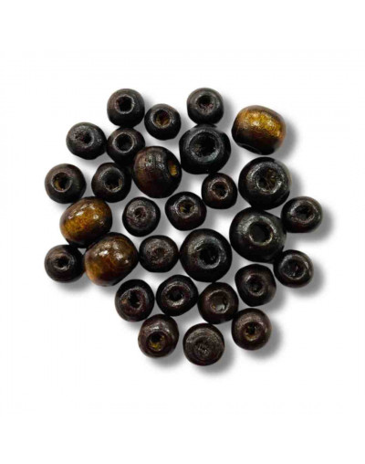 Arce. Color Café Oscuro. Rondelle. 08 mm diámetro. 2 mm perforación. 50 unidades aproximado.