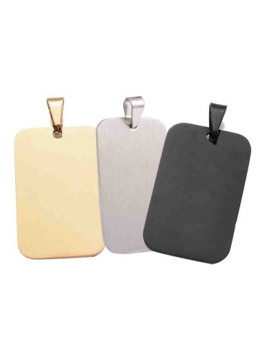 Blank Stamping. Chapa. Acero inoxidable. Color Negro. 40x25x1,5 mm. 5x9 mm cierre. 1 unidad.