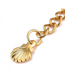 Extensión cadena. Shell. Acero inoxidable. Color dorado. 60 milímetros. 2 unidades.