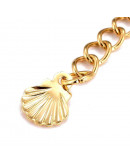 Extensión cadena. Shell. Acero inoxidable. Color dorado. 60 milímetros. 2 unidades.