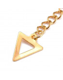 Extensión cadena. Triángulo. Acero inoxidable. Color dorado. 60 milímetros. 2 unidades.