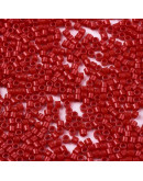 FGB Delica. Color: RED. 1,5X1 milímetros. 0,8 mm perforación. 10 gramos. 2000 uds aprox. FGB Delica. Color: RED. 1,5X1 milímetros. 0,8 mm perforación. 10 gramos. 2000 uds aprox.