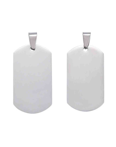 Blank Stamping. Chapa. Acero inoxidable. Color Plateado. 38x21x1,8 mm. 5x8 mm cierre. 1 unidad.