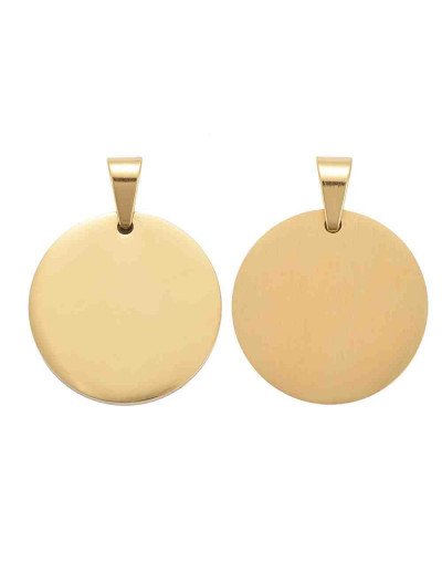 Blank Stamping. Moneda. Acero inoxidable. Color Dorado. 27x2,8 mm. 5x8 mm cierre. 1 unidad. Blank Stamping. Moneda. Acero inoxidable. Color Dorado. 27x2,8 mm. 5x8 mm cierre. 1 unidad.