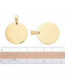 Blank Stamping. Moneda. Acero inoxidable. Color Dorado. 27x2,8 mm. 5x8 mm cierre. 1 unidad. Blank Stamping. Moneda. Acero inoxidable. Color Dorado. 27x2,8 mm. 5x8 mm cierre. 1 unidad.