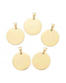 Blank Stamping. Moneda. Acero inoxidable. Color Dorado. 27x2,8 mm. 5x8 mm cierre. 1 unidad. Blank Stamping. Moneda. Acero inoxidable. Color Dorado. 27x2,8 mm. 5x8 mm cierre. 1 unidad.