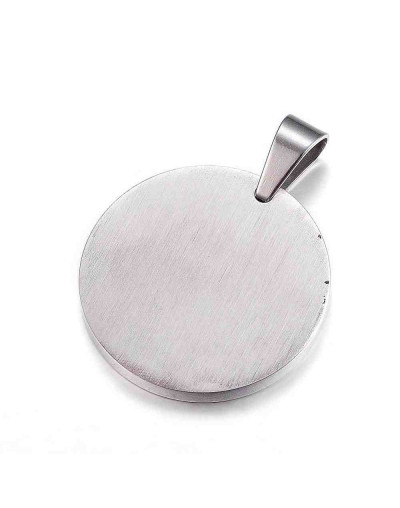 Blank Stamping. Moneda. Acero inoxidable. Color Plateado. 27x2,8 mm. 5x8 mm cierre. 1 unidad. Blank Stamping. Moneda. Acero inoxidable. Color Plateado. 27x2,8 mm. 5x8 mm cierre. 1 unidad.