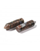 Opalo Africano. Hexágono una punta. Faceteado. 30~33x8~9 milímetros. 1,5 mm perforación. 1 unidad. Opalo Africano. Hexágono una punta. Faceteado. 30~33x8~9 milímetros. 1,5 mm perforación. 1 unidad.