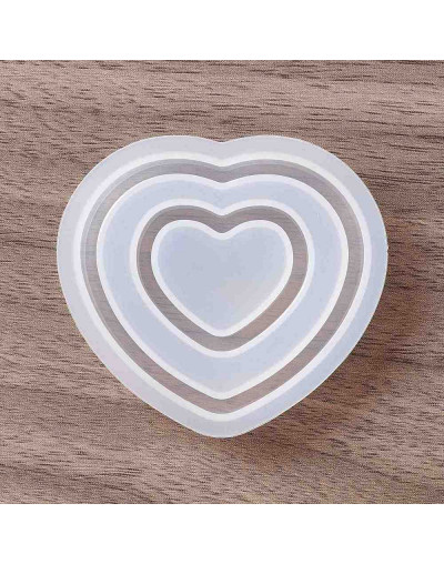 Molde calidad alimentaria. Para resina y alimentos. Corazón. 48x57x12 mm. 1 unidad.