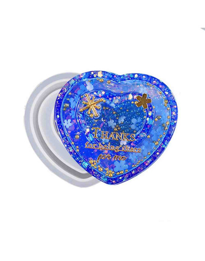 Molde calidad alimentaria. Para resina y alimentos. Corazón. 48x57x12 mm. 1 unidad.