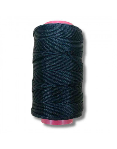 Hilo encerado poliéster. Color Negro M1003. Artist Twine. 1 milímetro grosor. 180 metros. 1 cono.