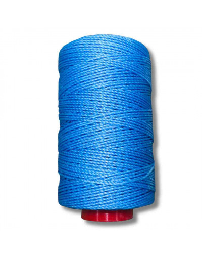 Hilo encerado poliéster. Color Celeste X156. Artist Twine. 1 milímetro grosor. 180 metros. 1 cono.