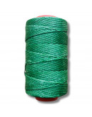 Hilo encerado poliéster. Color Verde M1195. Artist Twine. 1 milímetro grosor. 180 metros. 1 cono.