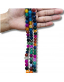 Agata Banded. Varios colores. 10 milímetros diámetro. 1 mm perforación. 35 uds hilo aprox. 1 hilo.