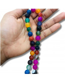 Agata Banded. Varios colores. 10 milímetros diámetro. 1 mm perforación. 35 uds hilo aprox. 1 hilo.