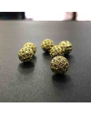 Esfera (4). Aleación. Baño 18k Gold. Zirconia CLEAR. 8 mm diámetro. 2 mm perforación. 1 ud. Esfera (4). Aleación. Baño 18k Gold. Zirconia CLEAR. 8 mm diámetro. 2 mm perforación. 1 ud.