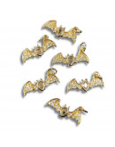 Murciélago. Aleación+Zirconia. Baño 18kGold. 20x8x4 milímetros. 5 mm arandela. 1 unidad. Murciélago. Aleación+Zirconia. Baño 18kGold. 20x8x4 milímetros. 5 mm arandela. 1 unidad.