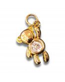 Oso. Aleación+Zirconia. Baño 18kGold. 15x10x4 milímetros. 5 mm arandela. 1 unidad. Oso. Aleación+Zirconia. Baño 18kGold. 15x10x4 milímetros. 5 mm arandela. 1 unidad.