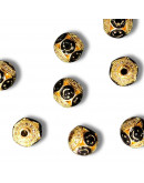 Smile, Aleación+Zirconia. Baño 18k gold. 10 mm diámetro. 2 mm perforación. 1 unidad. Smile, Aleación+Zirconia. Baño 18k gold. 10 mm diámetro. 2 mm perforación. 1 unidad.