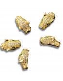 Jaguar. Aleación+Zirconia. Baño 18k gold. 18x10 milímetros. 2 mm perforación. 1 unidad. Jaguar. Aleación+Zirconia. Baño 18k gold. 18x10 milímetros. 2 mm perforación. 1 unidad.