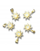 Sol. Aleación+Zirconia. Baño 18kGold. 15x4 milímetros. 7x5 mm cierre. 1 unidad. Sol. Aleación+Zirconia. Baño 18kGold. 15x4 milímetros. 7x5 mm cierre. 1 unidad.