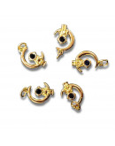 Astronauta. Aleación+Zirconia. Baño 18kGold. 17x12x4 milímetros. 5 mm arandela. 1 unidad. Astronauta. Aleación+Zirconia. Baño 18kGold. 17x12x4 milímetros. 5 mm arandela. 1 unidad.