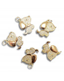 Perro. Aleación+Zirconia. Baño 18kGold. 20x18x4 milímetros. 5 mm arandela. 1 unidad. Perro. Aleación+Zirconia. Baño 18kGold. 20x18x4 milímetros. 5 mm arandela. 1 unidad.