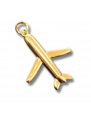 Avión. Aleación de cobre. Baño 18kGold. 25x20x4 milímetros. 5 mm arandela. 1 unidad. Avión. Aleación de cobre. Baño 18kGold. 25x20x4 milímetros. 5 mm arandela. 1 unidad.