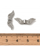 Alas. Acero inoxidable. Color plateado. 6x21x3 mm. 1,5 mm perforación. 1 unidad.