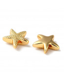 Estrella de Mar. Aleación de cobre. Baño 18k Gold. 10x10x3,5 mm. 1,4 mm perforación. 1 unidad. Estrella de Mar. Aleación de cobre. Baño 18k Gold. 10x10x3,5 mm. 1,4 mm perforación. 1 unidad.
