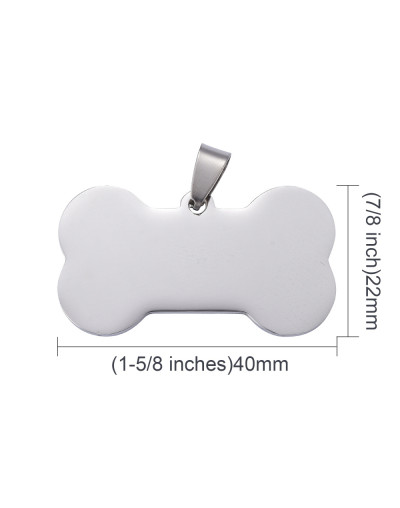 Blank Stamping. Hueso. Acero inoxidable. Color Plateado. 22x40x1,8 mm. 3x6 mm cierre. 1 ud.