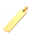 Blank Stamping. Rectángulo. Acero inoxidable. Color Dorado. 48x12x1,4 mm. 3x6 mm cierre. 1 ud. Blank Stamping. Rectángulo. Acero inoxidable. Color Dorado. 48x12x1,4 mm. 3x6 mm cierre. 1 ud.